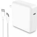 Mac Book Pro Charger, 61W/67W USB C Charger Power Adapter for MacBook Pro/Air 13/14 Inch, for MacBook 12 Inch, Included USB-C to USB-C Charge Cable (6.6ft/2m)