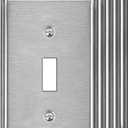 BESTTEN Toggle Switch Metal Wall Plate, 1 Gang Stainless Steel Light Switch Cover, Standard Size, Durable Corrosion Resistant, Industrial Grade, Brushed Finish, 10 Pack, Silver