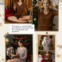 2 Pack Women's Waffle Knit Lounge Sets Long Sleeve V Neck Pajama Sets Tops and Shorts Loungewear with Pockets (Medium, Caramel, Khaki)