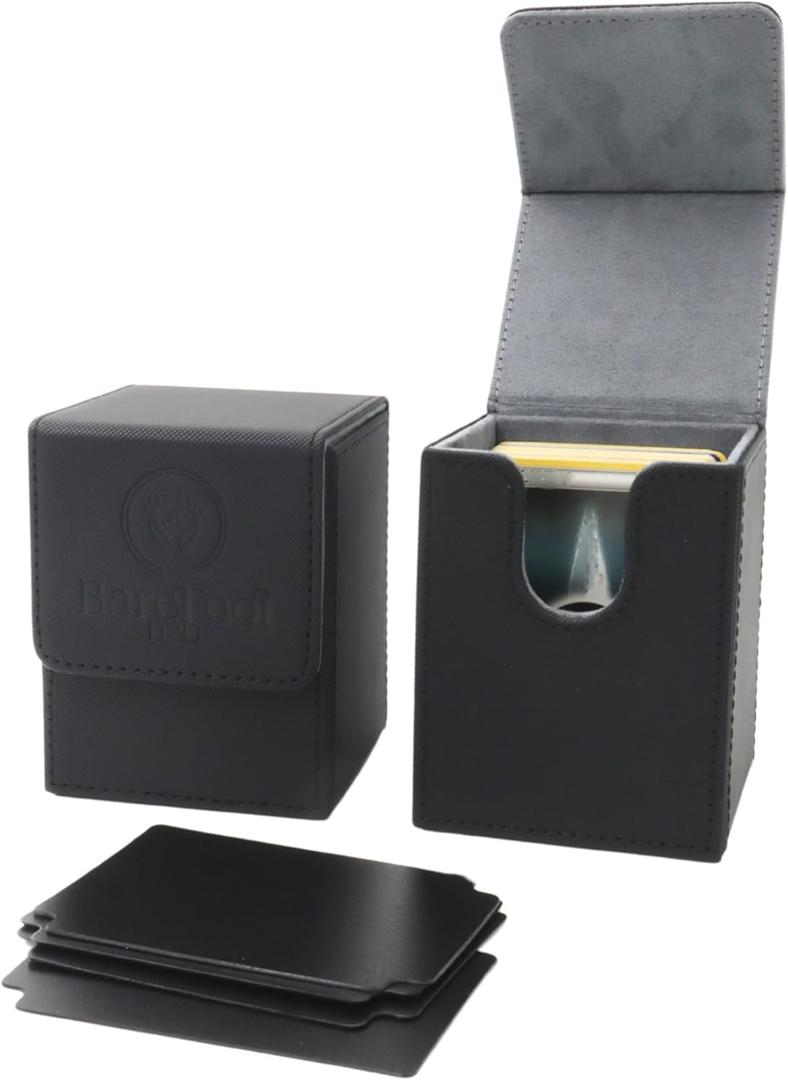 2 Pack Card Deck Box for 200+Single Sleeved Cards with 2 Dividers, Commander Deck Box Compatible fit for MTG, TCG, and Sports Cards.