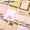 12 Pieces Empowering Sticky Note Pads 3" x 4" Motivational Educator Sticky Notes Inspirational Self Stick Note Pad Funny Sticky Notepad Appreciation Gifts for Teacher Office Student (Leopard)
