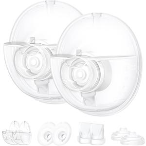 2 Full Set Collector Cup Compatible with Momcozy M5,Only for M5 Breast Pump Replacement Accessories with 24mm Flange, Collector Cup, Duckbill Valve, Diaphragm
