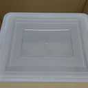 IRIS USA File Box, Plastic File Boxes With Lids, Document Organizer for Letter/Legal File, Document Box, Storage Bin For Hanging Files, Secure Latching Lid Stackable BPA-Free, Clear 35 Qt. 1 Pack