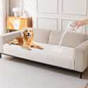 HAOMAIJIA Pet Couch Covers for Sofa Waterproof Couch Cover for Dogs Chenille Non Slip Sofa Covers Washable for Cushion Couch Furniture Protector (Cream White, 36.5" X 95" 1 Pack)