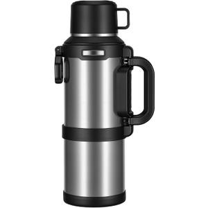 135oz Silver Large Insulated Water Flask for Truck Drivers, Camping
4L Folding Top/Side Handles, 304 SS One-Touch Water Jug for Truck Drivers, Camping, Worksites & Road Trips Safe Durable