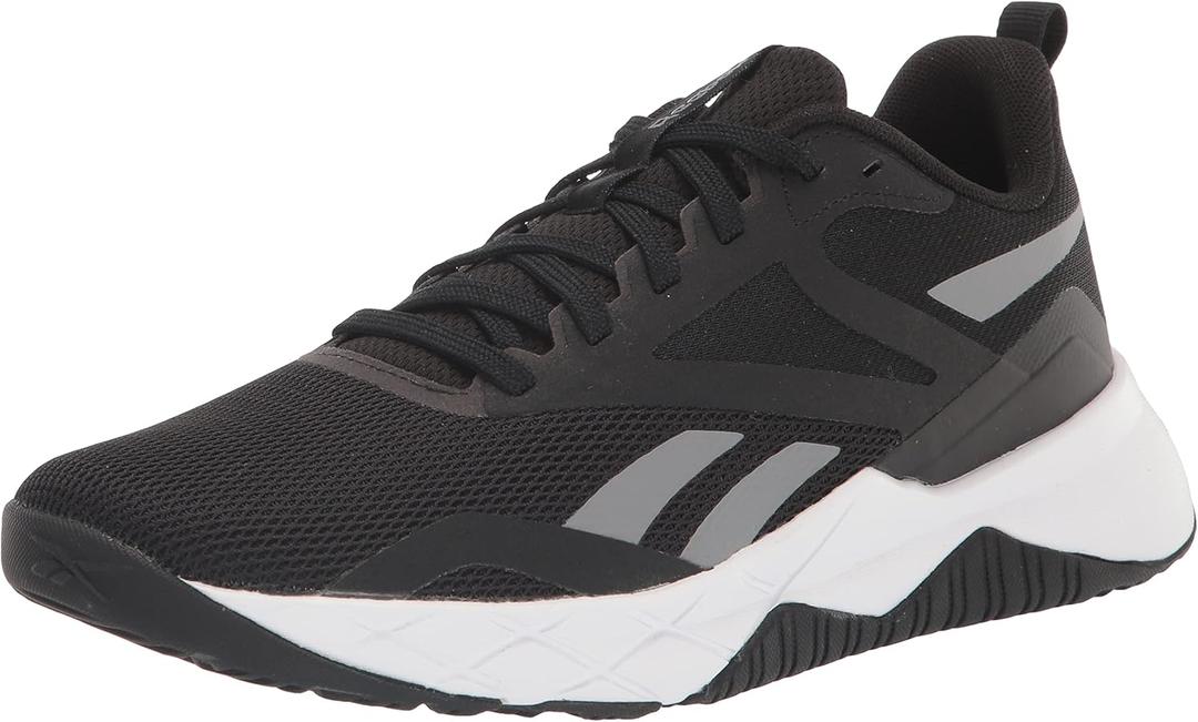 Reebok Womens NFX Fitness Performance Running Shoes (9.5, Black/Pure Grey/White)