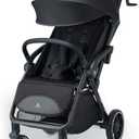 ACCOMBE Compact Travel Stroller, Self-Folding Lightweight Stroller with Oversized Canopy, Adjustable Backrest, Newborn Pushchair for Toddler 0-36