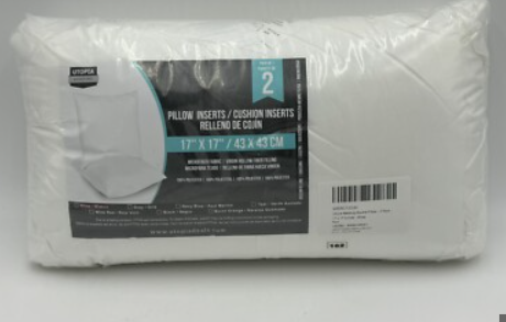 Utopia Bedding Throw Pillows Insert (Pack of 2, White) - 18 x 18 Inches Bed and Couch Pillows - Indoor Decorative Pillow