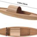 2 x STOBOK Wooden Boat Model 9.84 Inch Small Rowboat Craft Natural Desktop Ornament for Home Office Bedroom Decoration (25.00X5.00X4.50CM)