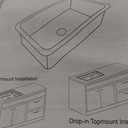 32 Inch White Fireclay Undermount Kitchen Sink Offset Drain, 32"x19"x10"