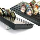 Aomcisi 6 Rows Coin Holder, Challenge Coin Display Stand Military Coin Holder Holds 36-40 Coins