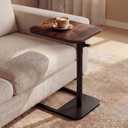 360 Swivel Sofa Tray Table for Couch Arm - Height Adjustable Rotatable End Table for Bed or Chair with Phone & Tablet Slots, TV Tray Table, Side Table Tray for Small SpacesRich