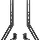 Universal Sound Bar Mounts with Detachable Long Extension Plates Fits Most 23 to 65 Inch TVs Soundbar TV Mount Bracket Above or Under TV, up to 22 lbs SBR303