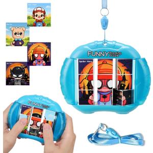 3D Rotating Puzzles for Kids 3 4 5 6 7 8 Year Old, 4 Puzzles in 1, Toddler Toy for Travel, Car, Airplane, Road Trip Activities, Fine Motor Skills, Fidget, Boys & Girls Gifts