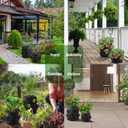 iPower 4-Pack 10 Gallon Strawberry Grow Bags, Vegetables Pots with 8 Planting Holes, Thickened Breathable Nonwoven Fabric with Handles, for Gardening