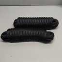 J-FM TWNTHSD Boat Dock Lines - 5/8" x 20' Double Braided Nylon Dock Rope, Marine-Grade with 15" Loop - Black, 2 Pack