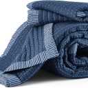 Bedsure Navy Quilts Queen Size - Queen Quilt Bedding Set Bedspread Coverlet, Lightweight Corduroy Pattern Bedspread, 3-Piece Set with 90"x96" Coverlet & 2 Pillow Shams, All-Season Soft Microfiber