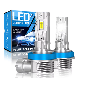 H11 Fog Light Bulbs or DRL, 700% Brighter Fanless H11 H8 H16 Fog Lamp Replacement, 6000K Cool Wihte, Real 1:1 Mini Size Design, Plug and Play, Pack of 2