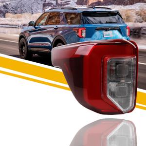 Dasbecan Left Driver Side Tail light Compatible With 2020-2024 Ford Explorer(ST/ST-Line/Timberline) LED Rear Lamp Assembly(Brake & Turn & Reverse Light) Replace# LB5Z-13405-G FO2800276