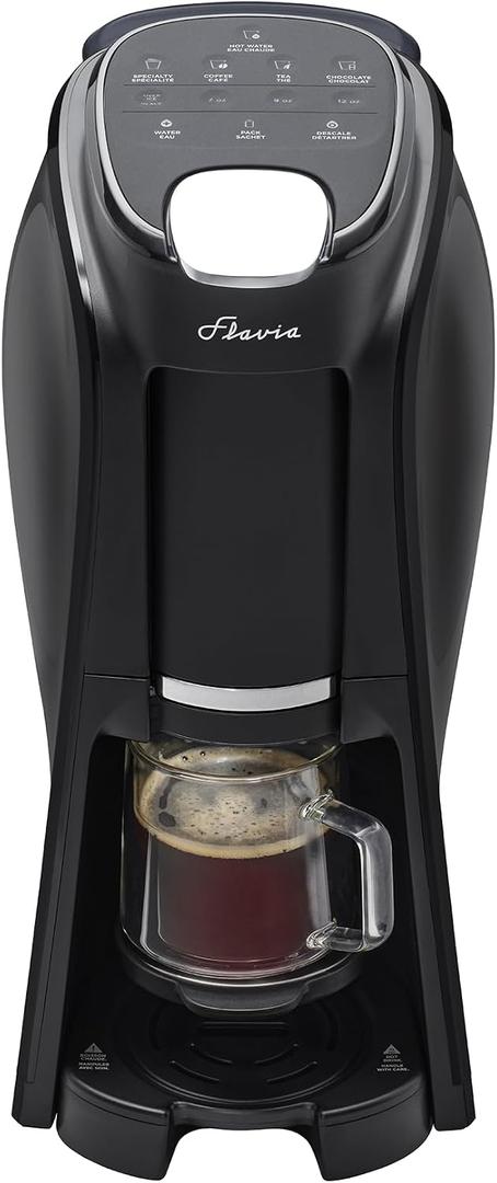 Flavia Aroma Brewer - Coffee Machine, Makes Coffee, Lattes, Tea, and other Hot or Iced Beverages with Single-Serve Freshpacks, Multiple Brew Sizes, Black, Works ONLY with Flavia Freshpacks