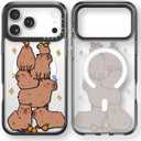 Bouvardia for iPhone 17 Pro Case, Compatible with Magsafe, Cute Design for Women & Girls, Protective & Aesthetic, Capybaras (Gray Bumper)