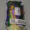 CCINEE 4 Packs Mardi Gras Fringe Table Skirt Party Decorations, 36ft Purple Green Gold Wavy Metallic Tinsel Foil Carnival Table Skirts For Mardi Gras Carnival Holiday Masquerade Party