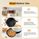 125Pcs Air Fryer Paper Liners Disposable, Non-Stick Air Fryer Parchment Paper, Food Grade Baking Liner for Baking Roasting Microwave (8IN-Round)
