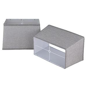 Ruiever T Shape Lampshades Set of 2, Natural Linen Lampshade Top L13.78'' x W7.5''xBottom L15.75''xW9.45''*High 10.24", Easy Assembly Replacement Shades for Table Lamps Floor Lamps