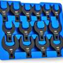 Orion Motor Tech 14 Piece Jumbo Crowfoot Wrench Set, SAE Crows Foot Wrench Set for 1-1/16" to 2" Flare Nuts for 1/2" Drive Rachets & Extenders, Blackened Cr-V Steel Crowfoot Wrenches with Carry Case