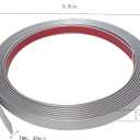 3 x Flexible Molding Trim Wall Trim|Peel and Stick Trim|Ceiling/Wall/Mirror/Door/Wardrobe/Cabinet Edge Moulding,16.4 ft x 0.4 in [Silver] [1]