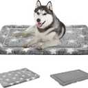 EMPSIGN Dog Crate Pad - Reversible Kennel Mat (Cool & Warm), Machine Washable, Cozy Star Pattern Sleeping Pad for Small Medium Large Dogs, All-Season Pet Bed, Suitable for 36"x24" Dog Crate, Grey (L (34.2"x22.4"x1.1"))