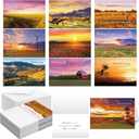 50 Pcs Religious Thinking of You Cards Bulk with Biblical Scripture Verses Blessing 10 Designs 4 x 6 Inch Christian Inspirational Thinking of You Greeting Card with Envelopes (Landscape)