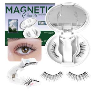 BEYELIAN Magnetic Eyelashes with Applicator, Upgrade Soft Magnetic Lashes Portable Magnetic Eyelashes Natural Look, Reusable, No Glue Needed Fales Eyelashes for Eye YT25 (All-In-One & Comfortable)