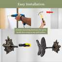 Butterfly Curtain Holdbacks Rustic Metal Set of 2 Decorative Wall Mounted Tiebacks for Drapes, Elegant Window Treatment Hardware for Living Room, Bedroom & Office Unisex Home Dcor