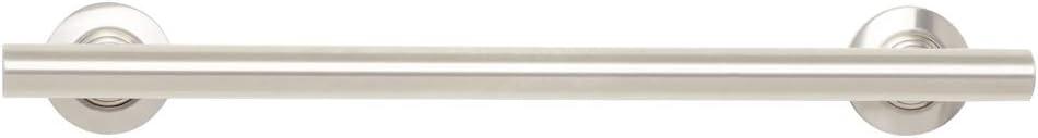 Seachrome 18-inch Coronado Designer Straight Bathroom Shower Grab Bar, Satin Stainless Steel, Brushed Nickel