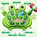 HopeRock Toys for 2 3 4 5 Year Old Boy,Toddler Toys Age 2-4, Whack A Frog Game,with 5 Modes,45 Levels,9 Music Spray and Light-up, Baby Toy Gifts for Early Learning, Birthday Gift for Toddler Boy Toys