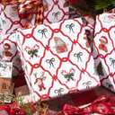 3 x PlandRichW Teddy Bears Christmas Wrapping Paper 4028 Inch Jumbo Sheets, Non-Tear Bulk Gift Wrap - Santa Trellis with Reindeer, Gingerbread, Candy Canes - 4 Pre-Cut Sheets for Kids & Adults