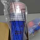 Chuangdi 30 Pieces Graduation Party Game Set 16 oz Blue and Red Class of 2026 Plastic Cups with 8 Pcs Congrats Grad Balls for 2026 Graduation High School College Grad Game Party Decorations Supplies