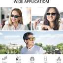 HIBLOKS 4Pcs Polarized Clip for Ray-Ban Meta Wayfarer RW4008 & Gen 2 RW4012 Large (53-22), Discoloration Clip-on for Meta Wayfarer Gen 2 Protect Your Eyes, Cool and Fashion (Black+Green+Brown+Yellow)