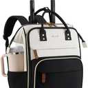 LOVEVOOK Rolling Backpack for Women, Backpack with Wheels for Travel, 17 Inch Laptop Rolling Bag, Underseat Carry On Luggage Water Resistant Roller Bookbag for Work Business College Teacher