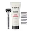 Cremo Original Shave Gift Set for Men, includes Impossibly-Slick 6 oz Shaving Cream, Chrome Barber Grade Razors for Men and four Razor Blades Refills
