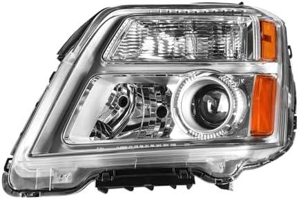 Torchbeam Headlights Assembly Compatible with GMC Terrain 2016 2017, OE Headlamp Replacement for Chrome Housing Amber Reflector Front Light, Driver Side