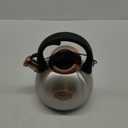 3.1 Quart Teal Whistling Tea Kettle for Stove Top, Food Grade Stainless Steel (Silver)