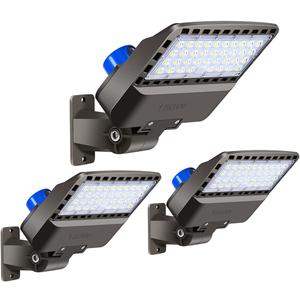 Juyace 3 Pack 150W LED Parking Lot Light Dusk to Dawn, 21000LM Super Bright Shoe Box Street Lights, IP65 Waterproof Commercial Area Flood Lighting for Yard Barn Wall Mount, 110-277V, 5000K Daylight