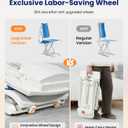 VOCIC Upgrade Electric Chair Lift with Wheels, Get Up from Floor, Portable Lift Assist Devices for Elderly, Includes 2 Types Suction Cups, Support Up to 300 LBS, No Assembly, AX10