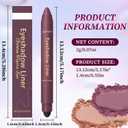 5 x Shadow Liner 2in 1 Eyeliner Eyeshadow,Shadow Liner Duo Plum,2-in-1 Eye Makeup Eyeliner +Eyeshadow,Waterproof,Smooth,Easy to Color(Champagne+Purple)