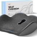 Seat Cushion for Office Chair, Sciatica and Tailbone Pain Relief Cushion, Coccyx Cushion for Car, Desk Chairs, Wheelchair (Gray)