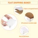 HORLIMER 6x4x2 inches Shipping Boxes Set of 75, White Corrugated Cardboard Box Literature Mailer