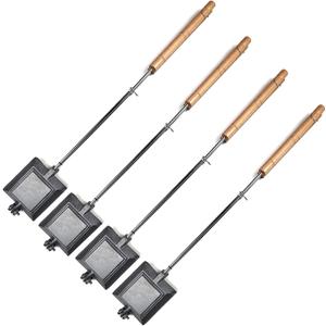 HAWOK Cast Iron Pie-Iron Sandwich Maker with Detachable Handle set of 4