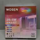 1 Pack 12 Inch Smart Ceiling Light Fixture, RGB LED Flush Mount Ceiling Light with Night Light, 24W 2400LM Ultra-Slim Ceiling Light with Remote, 16 Million DIY Colors, Works with Alexa/Google Home